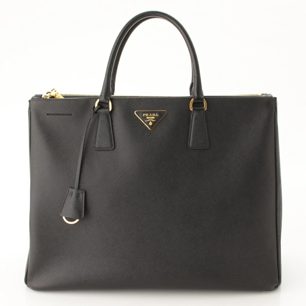 Prada Saffiano Leather Tote Bag Black